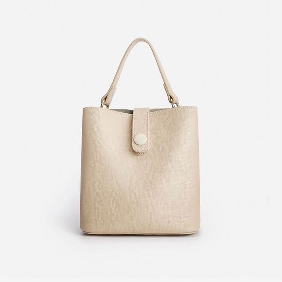 TIJN Guna Vegan Leather Hand Bag Cream - Picture 1 of 4